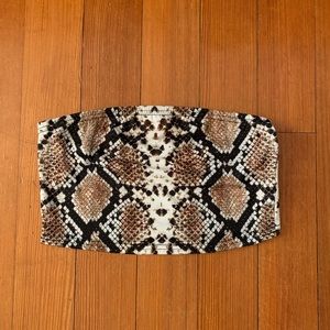 Snakeskin tube top